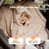 Winterponcho - Chevron cream 
